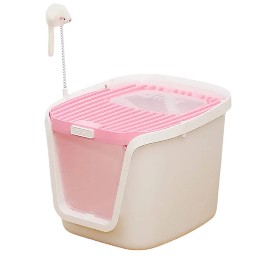 Covered Litter Box pink L 44cm