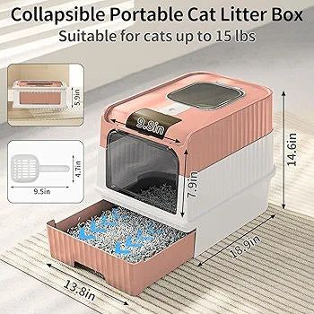 Covered Litterbox Black 40cm