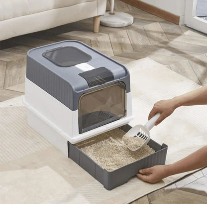 Covered Litterbox Black 40cm