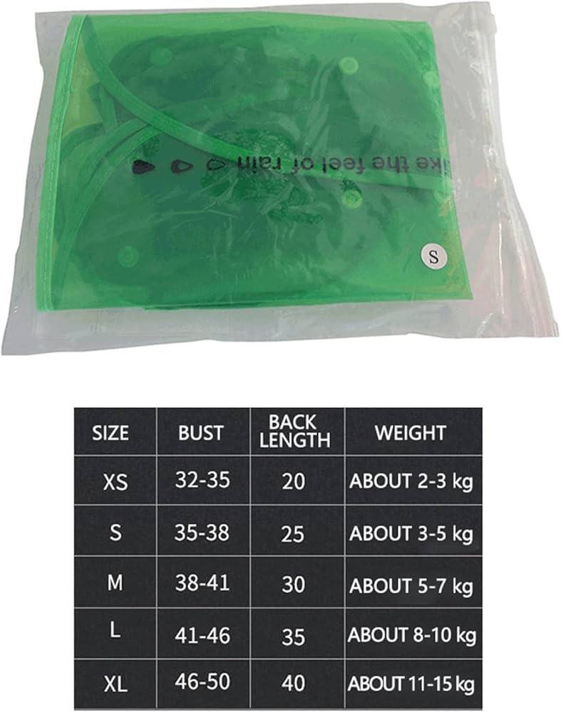 معطف واق من المطر للكلاب بغطاء للرأس مقاس XS