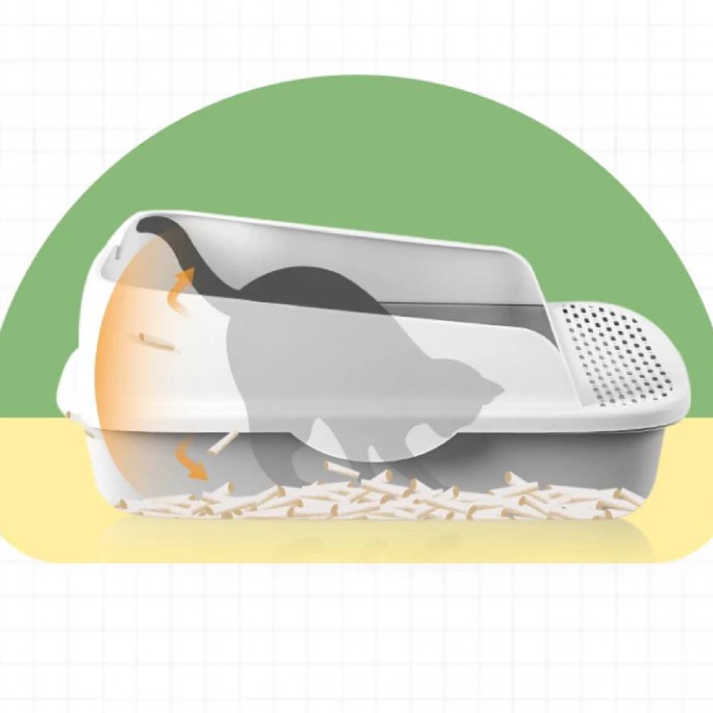 صندوق قمامة مفتوح أزرق فاتح 38 سم