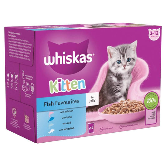 Whiskas Kitten Fish Favourite in Jelly 12X