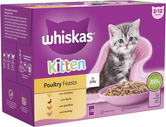 Whiskas Kitten Poultry Feast in Jelly x12