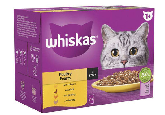 Whiskas Poultry Feast in Jelly 12x