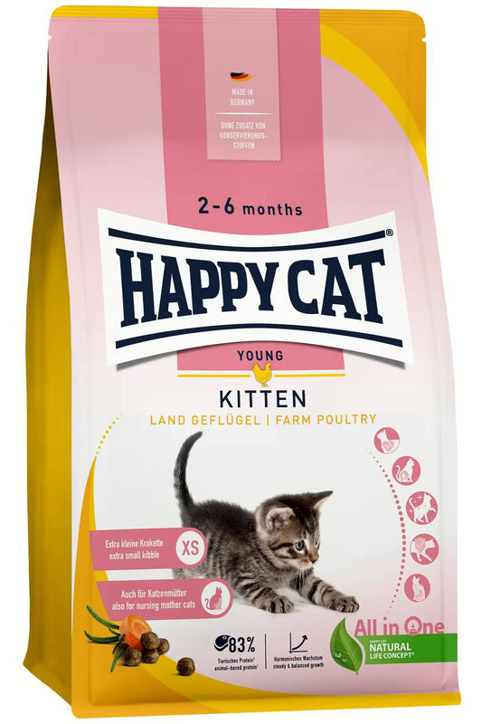 Happy Cat Kitten Farm Poultry 1,3Kg